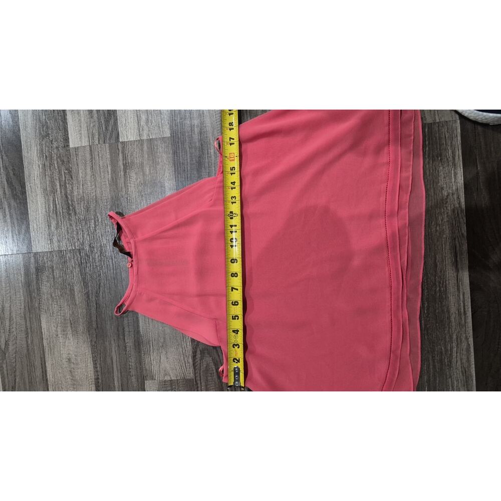 ZARA Basic Women’s Coral Sleeveless Blouse Top Size XS - Picture 9 of 10